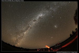 The Milky Way with Iridium Flare